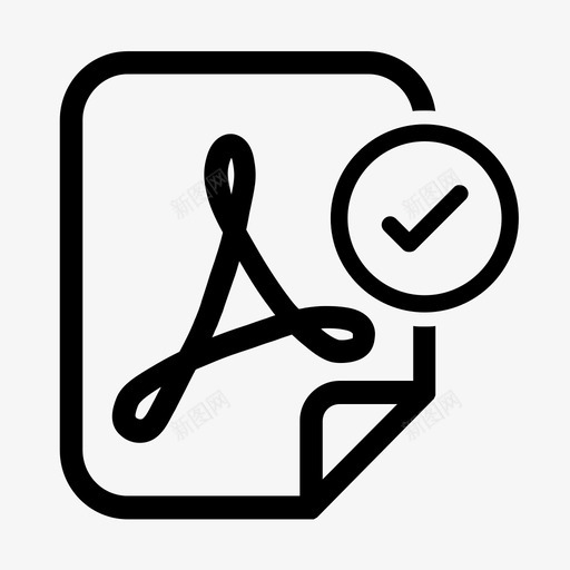 pdf选择接受adobe图标svg_新图网 https://ixintu.com adobe pdf文件 pdf选择 接受 文档