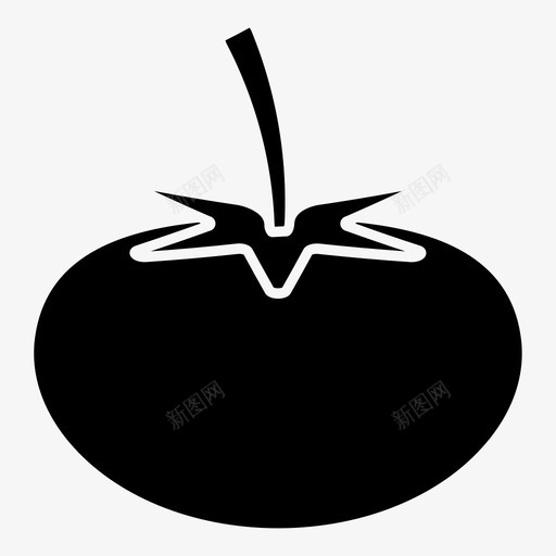 番茄食品水果图标svg_新图网 https://ixintu.com 水果 番茄 蔬菜 配料 食品