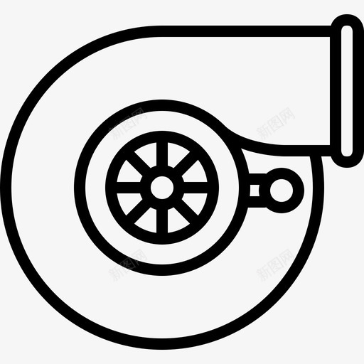 涡轮增压汽车性能图标svg_新图网 https://ixintu.com 动力 性能 汽车 汽车零件 涡轮增压 调谐