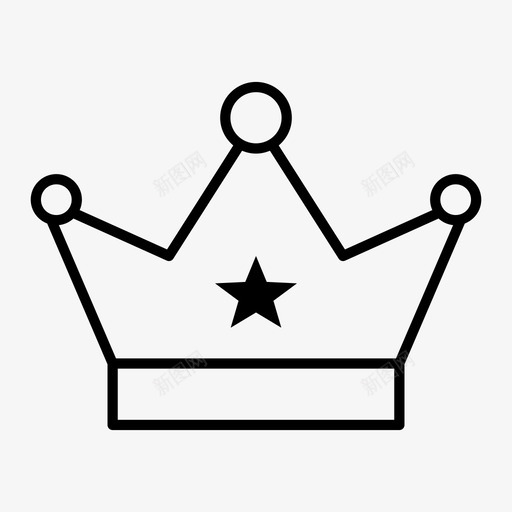 皇冠徽章物品图标svg_新图网 https://ixintu.com 国王王冠 完整 徽章 物品 皇冠