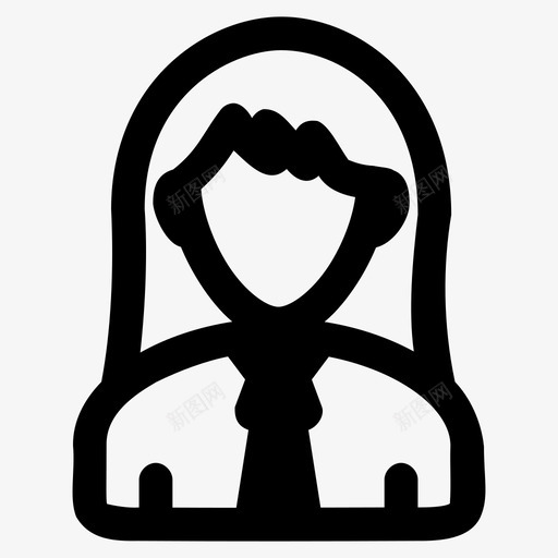 女孩美女脸图标svg_新图网 https://ixintu.com 女人 女孩 用户 经理 美女 脸