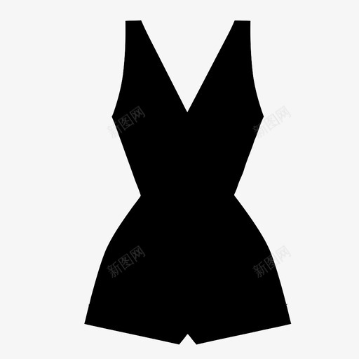连体裤衣服时装图标svg_新图网 https://ixintu.com 女式连体裤 时装 衣服 连体裤