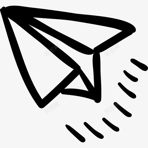 纸飞机手工折叠形状形状图标svg_新图网 https://ixintu.com 形状 纸飞机手工折叠形状
