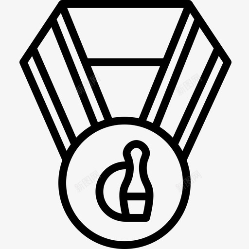 保龄球奖章运动优胜者图标svg_新图网 https://ixintu.com 优胜者 保龄球奖章 美味运动奖牌 运动