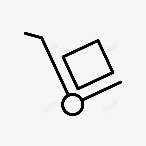 送货车推车包装图标svg_新图网 https://ixintu.com 包装 推车 电子商务细线套件 运输 送货车