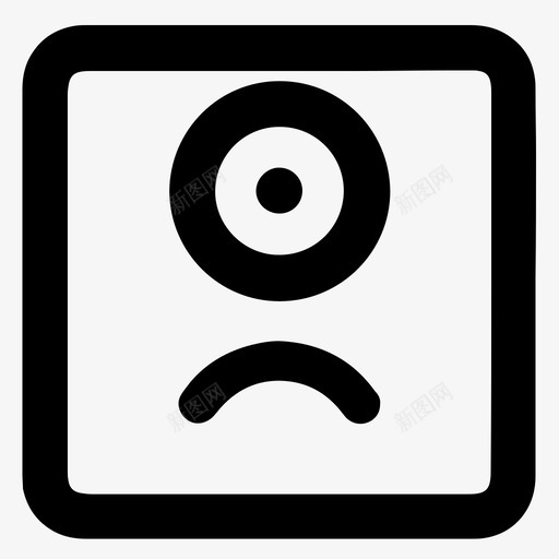 悲伤的独眼巨人可爱的怪物图标svg_新图网 https://ixintu.com 一只眼睛 可爱的 可爱的机器人脸 怪物 悲伤的独眼巨人 机器人