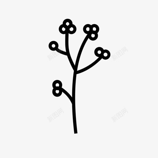 圆形圆点茎叶花最小极简植物图标svg_新图网 https://ixintu.com 圆形 圆点茎叶花最小 极简植物