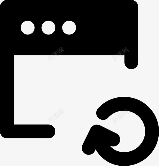 刷新窗口通信交互图标svg_新图网 https://ixintu.com smashicons交互mdsolid 交互 刷新窗口 界面 通信