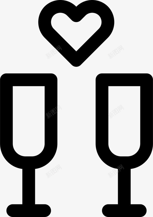 爱情眼镜饮料心图标svg_新图网 https://ixintu.com 可爱 心 浪漫 激情 爱情眼镜 饮料