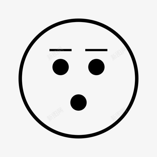惊讶的脸震惊的笑脸图标svg_新图网 https://ixintu.com 惊恐 惊讶的脸 笑脸 简单的脸 震惊的