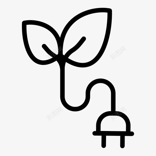 环保生态电图标svg_新图网 https://ixintu.com 叶 环保 环境生态概要 生态 电