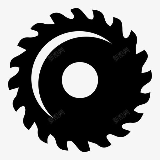 锯片圆锯片切割图标svg_新图网 https://ixintu.com 伐木 切割 圆锯片 林业 锯片