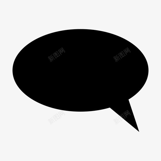语音泡泡聊天对话图标svg_新图网 https://ixintu.com 对话 标牌 聊天 语音气球 语音泡泡 谈话