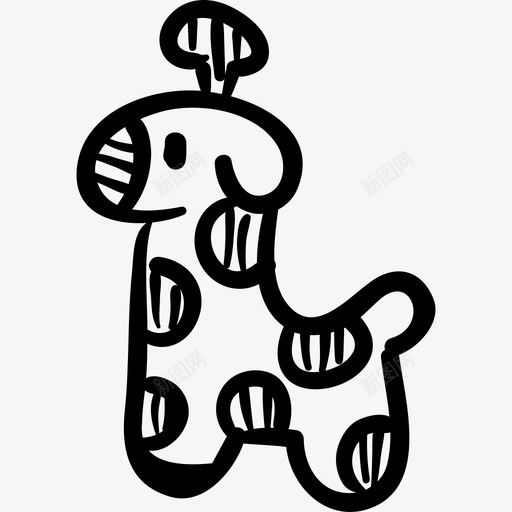 长颈鹿玩具玩具手绘细节图标svg_新图网 https://ixintu.com 手绘细节 玩具 长颈鹿玩具