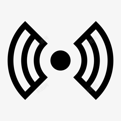 无线蓝牙设备图标svg_新图网 https://ixintu.com wifi 无线 无线电 无线电波 蓝牙 设备