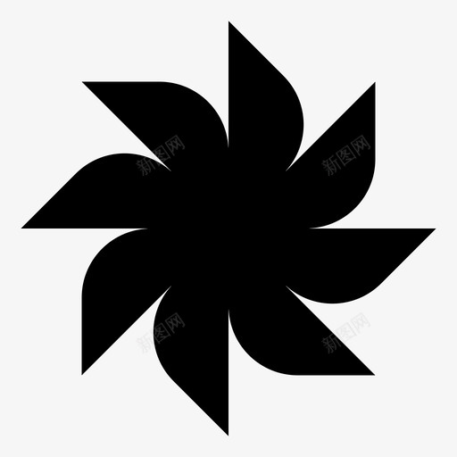 风车抽象花图标svg_新图网 https://ixintu.com 抽象 抽象元素 标志 花 风 风车