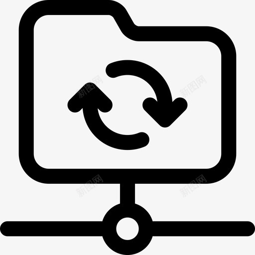 文件夹同步数据internet图标svg_新图网 https://ixintu.com internet 传输 数据 文件夹同步 网络 联机 联机数据
