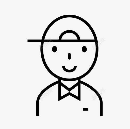 送货员职业快递员图标svg_新图网 https://ixintu.com 信使 快递员 职业 职业细线图标集 送货员