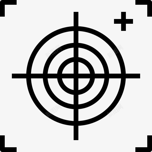 目标交叉线聚焦图标svg_新图网 https://ixintu.com 交叉线 应用营销 目标 精准 聚焦