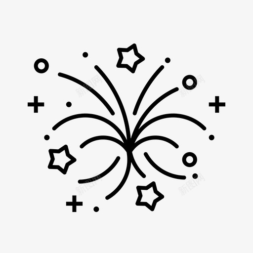 烟花阿塔斯巴吉装饰图标svg_新图网 https://ixintu.com 2017新年 派对 烟花 装饰 阿塔斯巴吉