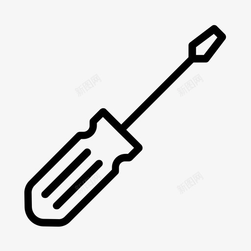 螺丝刀修复选项图标svg_新图网 https://ixintu.com 修复 工具 螺丝刀 设置 选项 通用电线图标包