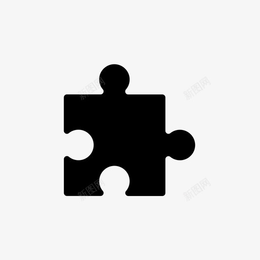 拼图块填充的完整的图标svg_新图网 https://ixintu.com 填充的 完整的 拼图块 普通的