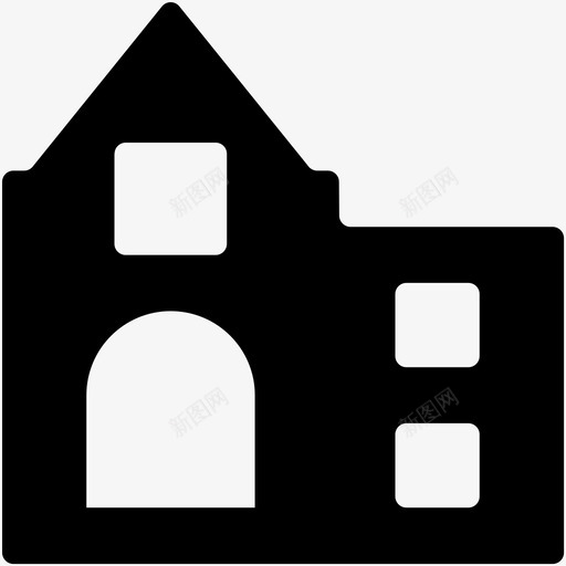 博物馆建筑地标图标svg_新图网 https://ixintu.com 博物馆 图书馆 地标 建筑 纪念碑 网络和用户界面字体图标