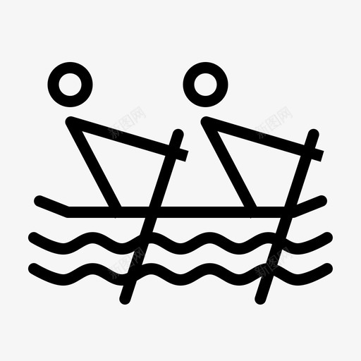 划船水上航海和海事图标svg_新图网 https://ixintu.com 划船 水上 航海和海事