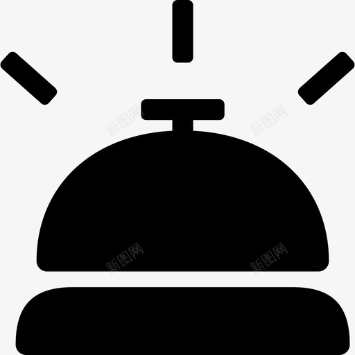 接待铃礼宾部酒店图标svg_新图网 https://ixintu.com 接待铃 服务 礼宾部 酒店 酒店大楼已满 铃声