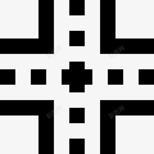 四向高速公路通道图标svg_新图网 https://ixintu.com 四向 线路要素设置图标2 通道 道路 高速公路