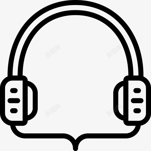 耳机音频音乐图标svg_新图网 https://ixintu.com smashicons音乐2大纲 声音 播放 耳机 音乐 音频
