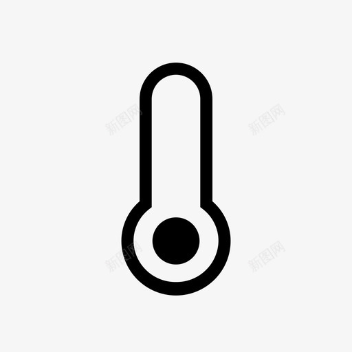 最低温度温度计天气图标svg_新图网 https://ixintu.com 天气 天气图标设置 最低温度 温度计
