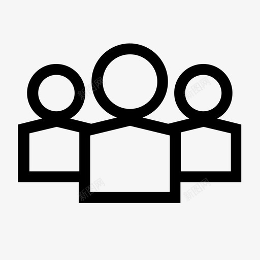 组合作人图标svg_新图网 https://ixintu.com 人 合作 用户 组