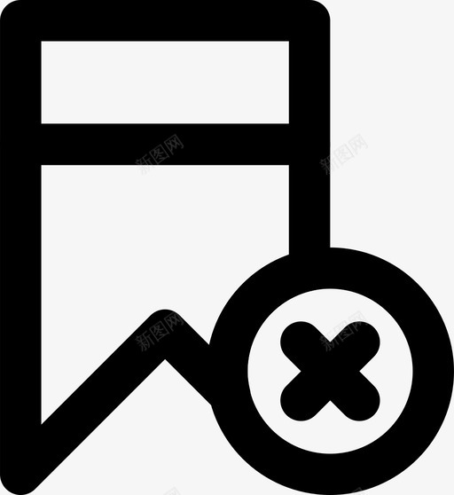 删除书签通信交互图标svg_新图网 https://ixintu.com smashicons交互md大纲 交互 删除书签 界面 通信