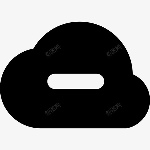 带负号接口接口和web的云填充形状图标svg_新图网 https://ixintu.com 带负号 接口 接口和web的云填充形状
