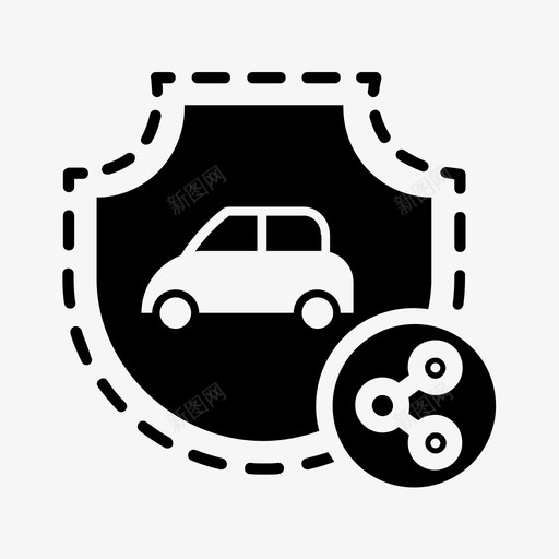 车险份额保护安全图标svg_新图网 https://ixintu.com 保护 安全 车险份额