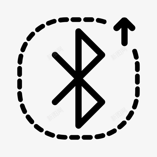 蓝牙上传数据设备图标svg_新图网 https://ixintu.com 数据 无线 蓝牙上传 设备