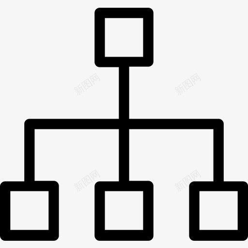 层次结构网络组织结构图标svg_新图网 https://ixintu.com 业务图标 层次结构 工作流 站点地图 组织结构 网络