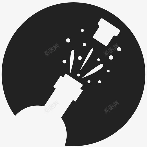 香槟新年快乐新年庆祝图标svg_新图网 https://ixintu.com 圣诞节庆祝 新年庆祝 新年快乐 香槟 香槟开瓶