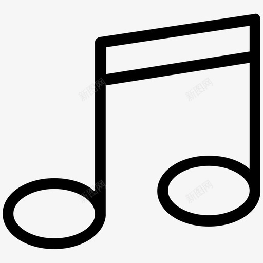 音乐音符第八音符和声图标svg_新图网 https://ixintu.com 和声 夏季和旅行平滑线图标 第八音符 节奏 音乐 音乐音符