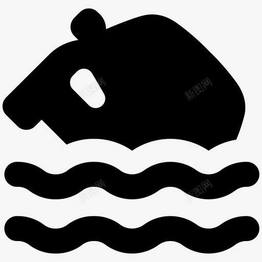 洪水被淹道路汽车进水图标svg_新图网 https://ixintu.com 汽车实心卷1 汽车进水 洪水 被淹车辆 被淹道路