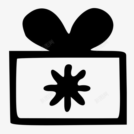 礼物圣诞节新年图标svg_新图网 https://ixintu.com 圣诞图标 圣诞节 新年 礼物 雪花