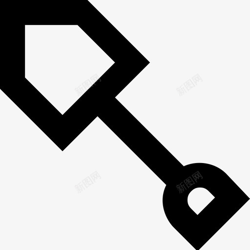 铁锹建筑工具园艺工具图标svg_新图网 https://ixintu.com 一套线要素图标 园艺工具 建筑工具 铁锹