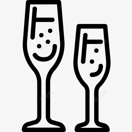 香槟酒杯饮料假日图标svg_新图网 https://ixintu.com 假日 快乐的日子 新年 饮料 香槟酒杯