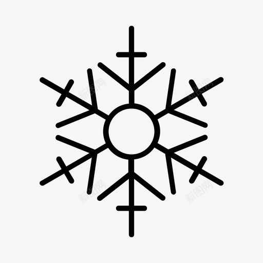 雪花装饰品冬天图标svg_新图网 https://ixintu.com 冬天 装饰品 雪花