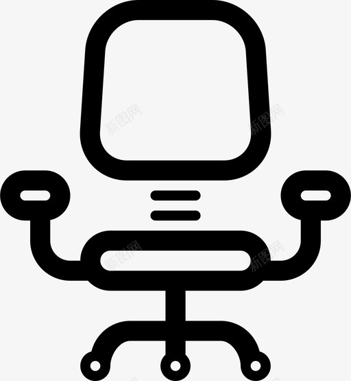 转椅家具办公室图标svg_新图网 https://ixintu.com 办公室 家具 工作 座位 转椅