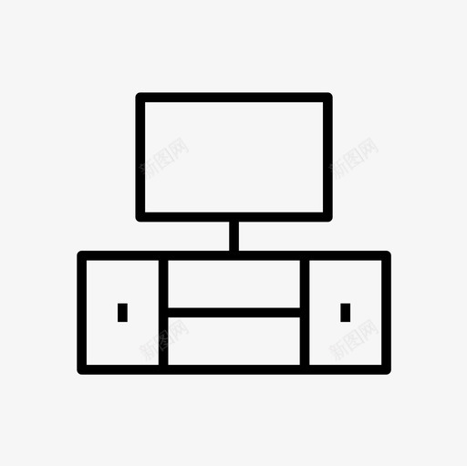 娱乐系统家具家庭影院图标svg_新图网 https://ixintu.com 娱乐系统 家具 家具细线图标集 家庭影院 展台 电视台 电视桌
