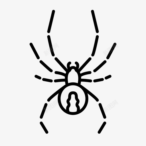 寡妇蜘蛛动物虫子图标svg_新图网 https://ixintu.com 动物 寡妇蜘蛛 昆虫 生物 虫子