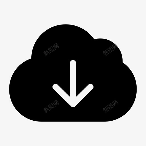 云箭头图标svg_新图网 https://ixintu.com 下载 下载箭头 云 滴滴 箭头