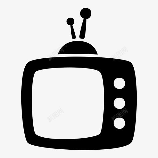 电视按钮卡通图标svg_新图网 https://ixintu.com 卡通 按钮 电视 电视机